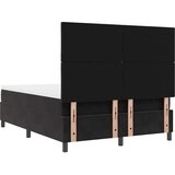 LED Box Spring Krevet s uzglavljem Crna 160 x 200 cm Baršun | shoptok.hr