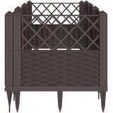 Vrtna sadilica s klinovima smeđa 123,5x43,5x43,5 cm PP | Eponuda.ba