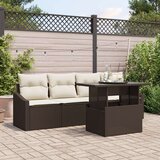  Set od 5 komada vrtnih sofa s jastučićima smeđa poli ratan Cijene
