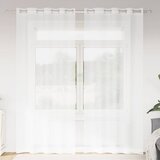 Voile zavjesa sa zavjesama 2 pcs Bijelo 245 x 140 cm Poliester Cijene