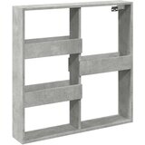 vidaXL Stenska omarica betonsko siva 80x15x80 cm inženirski les | Shoptok.si