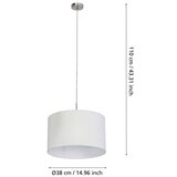 Eglo Pasteri visilica/1, e27, ø380 nikl/mat, tekstil bijela | shoptok.hr