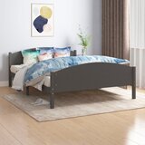 vidaXL posteljni okvir temno siv iz trdne borovine 160x200 cm Cene
