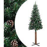  Tanko božićno drvce s pravim drvom i snijegom zeleno 150 cm | shoptok.hr