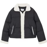 Pull&Bear Zimska jakna ecru/prljavo bijela / crna
