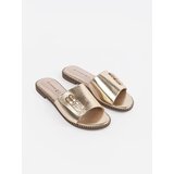 GOODIN Gold women's flip-flops on a flat sole | Shoptok.si