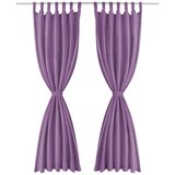 MIKRO Satenske Zavjese 2 kom s Tregerima 140x225 cm Lila | shoptok.hr