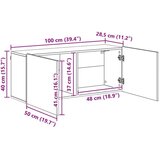 vidaXL Set omare za televizijo na steni 5 pcs Črni hrast | Shoptok.si