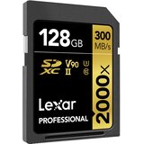 Lexar SD 128GB 2000x SDHC UHS-II card, 300MB/sread 260MB/s write C10 V90 U3 Cijene