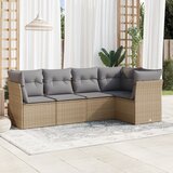  5-dijelni vrtni set sofa s jastucima bež od poliratana | shoptok.hr