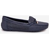 Boto Women's moccasins with perforated pattern and lacing in navy Mirisa | Shoptok.si