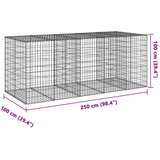  Gabionska košara s poklopcem 250x100x100 cm pocinčano željezo | Eponuda.com