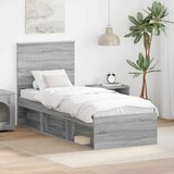  Konstrukcija postelje z vzglavjem Siva Sonoma 75 x 190 cm, (5000121042) | Shoptok.si