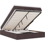 vidaXL Otomanski posteljni okvir z vzmetnico rjav 140x200 cm blago | Shoptok.si