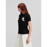 Karl Lagerfeld Majica roza / črna / bela | Shoptok.si