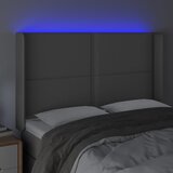  LED uzglavlje sivo 147x16x118/128 cm od umjetne kože | shoptok.hr
