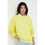 Levi's Bombažen pulover moška, rumena barva