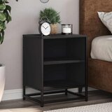  Noćni ormarić crni 40x31x50 cm Konstruirano drvo i metal | shoptok.hr