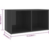 TV ormarići 4 kom sjajni sivi 72x35x36,5 cm konstruirano drvo | shoptok.hr