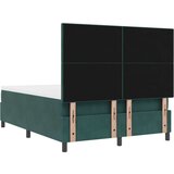 Box Spring Postelja z Blazino Temno Zelena 140x200 cm Žamet, (22053045) | Shoptok.si