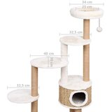  Penjalica za mačke s jastukom i stupovima 148 cm morska trava | shoptok.hr