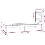  Posteljni okvir iz trdne borovine 75x190 cm, (20907325) | Shoptok.si