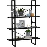 vidaXL ormarić za knjige s 4 razine crni 100 x 30 x 140 cm od iverice | shoptok.hr