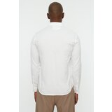 Trendyol White Men's Super Slim Fit Buttoned Collar Handled Epaulet Shirt | ePonuda.com