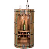 Interia Home & Living Stojalo za vino iz recikliranega lesa v naravni barvi za 8 steklenic, 60x115 cm Kaveri - | Shoptok.si