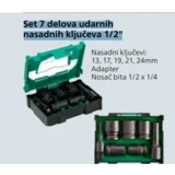 set 7 delova udarnih nasadnih ključeva 1/2"
