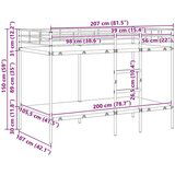 vidaXL Krevet na kat bez madraca crni 107x203 cm čelik | shoptok.hr
