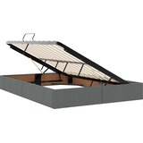  s madracem i skladištem Tamnosiva 160 x 200 cm Baršun | shoptok.hr