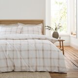 Bianca Bež pamučna posteljina za bračni krevet 200x200 cm Oxton Check – | shoptok.hr