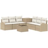  Set sofe 8 kom. Bež i krem bijela Poli Rattan i čelik | shoptok.hr