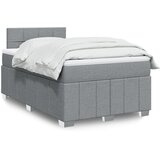 vidaXL Krevet s oprugama i madrac svjetlosivi 120 x 200cm od tkanine | shoptok.hr