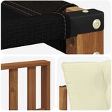  Set vanjskih sofa 8 kom. Prirodna i krem Čvrsto drvo akacije | shoptok.hr