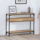  Konzolna stolica s policom hrast artisan 100 x 29 x 75 cm | shoptok.hr