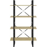 Ormarić za knjige s 4 razine boja hrasta 80x30x140 cm drveni | Eponuda.com