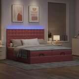 vidaXL Okvir kreveta s madracima ružičasti 180x200cm baršunasti | shoptok.hr