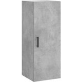 VidaXL Visoka komoda siva betona 34 5x34x180 cm od konstruiranog drva Slike