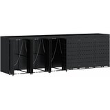  Skladištenje kanti za 6 kanti Crna 408 x 77,5 x 121,5 cm | shoptok.hr