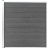 vidaXL Vrtna ograja WPC 175x186 cm siva | Shoptok.si
