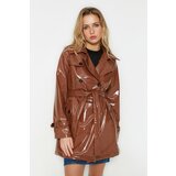 Trendyol Trench Coat - Brown - Double-breasted