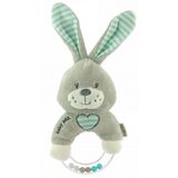 Baby Mix Plišana zvečka Zeko Grey & Mint | shoptok.hr
