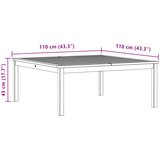  Kava Stol Svijetla akacija 110 x 110 x 45 cm | shoptok.hr