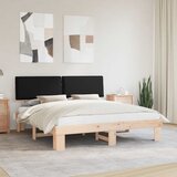  Krevetni okvir s tapiciranim uzglavljem Crna 180 x 200 cm | shoptok.hr
