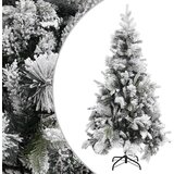 vidaXL Novoletna jelka s snegom in storži 225 cm PVC in PE Cene