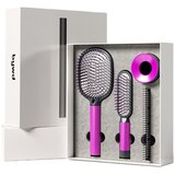 INF 4-Delni Set Masažne Krtače za Lase - Zračna Blazina, Antistatična & Masaža Las Rose red, (5000249294) | Shoptok.si
