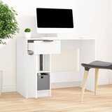 Maison Chic Pisalna miza - pisarniška miza - Računalniška miza bela 100x50x75 cm konstruiran les, (21785195) | Shoptok.si