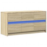  ormarić s LED svjetlima boja hrasta 100x34x50 cm drveni | shoptok.hr